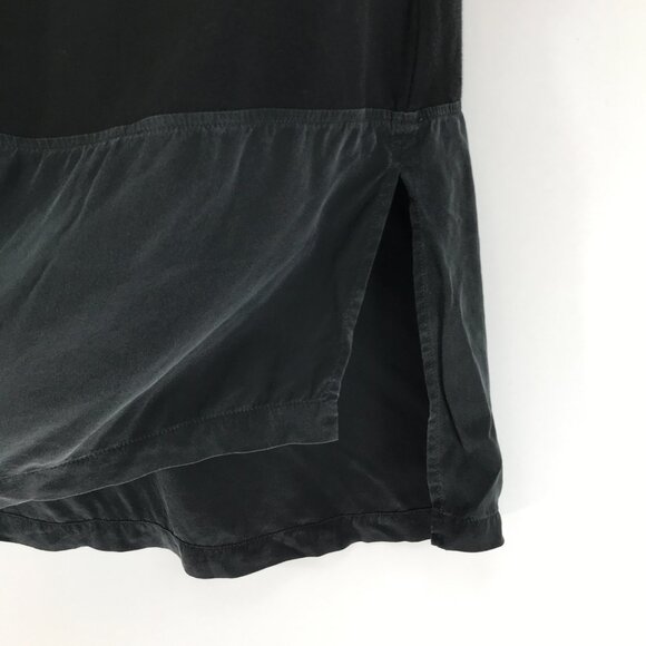 Lacoste Silk Blend Short Sleeve Blouse Women's EU 40 / Medium Black Career - Picture 5 of 11